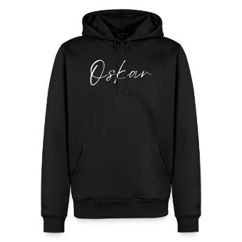 Oskar Name T-Shirt Geschenk Für Männer - Männer Premium Bio Hoodie - Schwarz - Vorne - Nico (187cm)