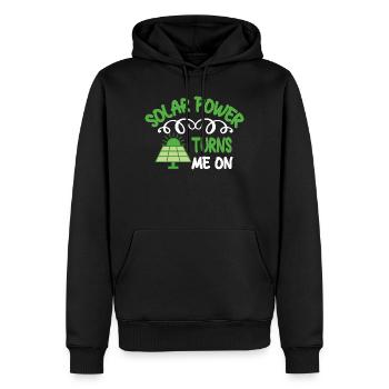 Klimawandel erneuerbare Energie Sonnenenergie - Männer Premium Bio Hoodie - Schwarz - Vorne - Nico (187cm)