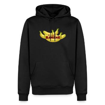 ALLES BANANE - Männer Premium Bio Hoodie - Schwarz - Vorne - Nico (187cm)