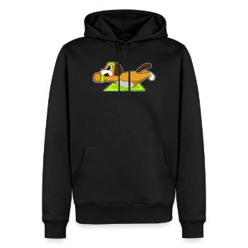 Dressage abdominal canin Bodybuilding - Sweat à capuche Premium bio Homme - noir - Devant - Nico (187cm)