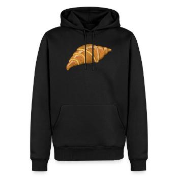 Illustration du croissant doré du lever du soleil - Sweat à capuche Premium bio Homme - noir - Devant - Nico (187cm)