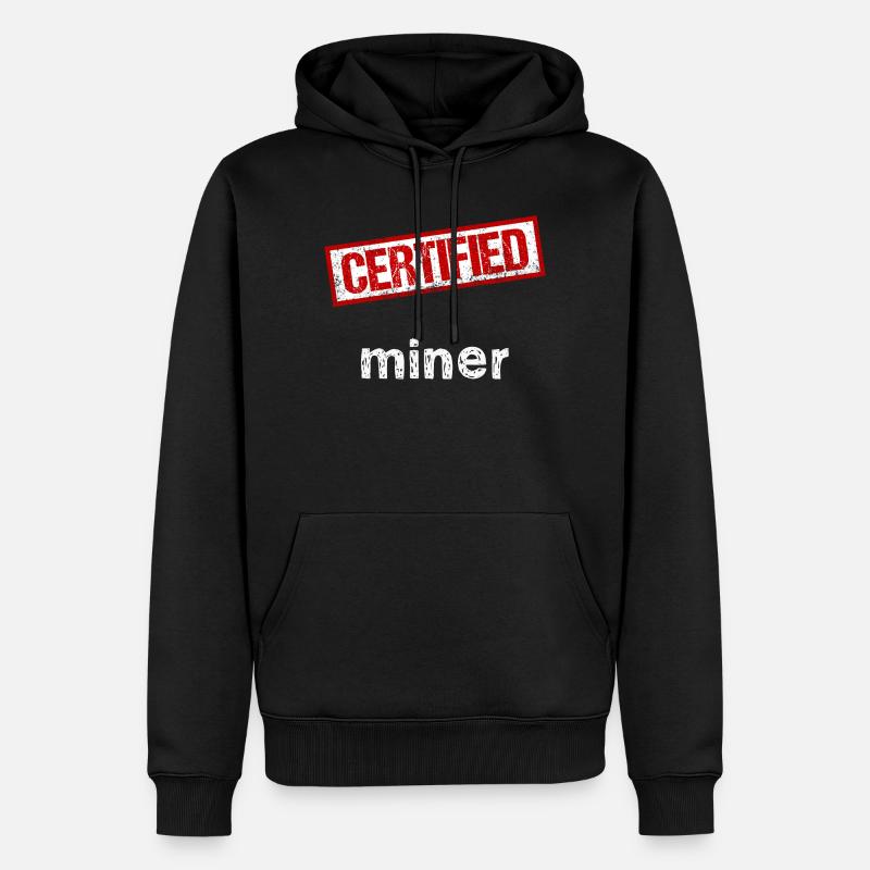 Bergarbeiter - Männer Premium Bio Hoodie - Schwarz