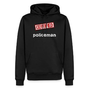 Polizist - Männer Premium Bio Hoodie - Schwarz - Vorne - Nico (187cm)