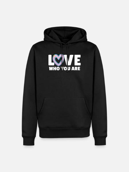 Transgender. Liebe, wer du bist - Männer Premium Bio Hoodie - Schwarz