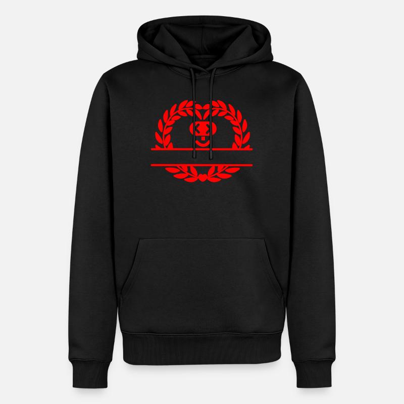 Code-Herz - Männer Premium Bio Hoodie - Schwarz
