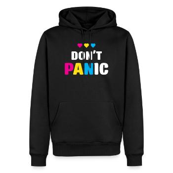 Mois de la fierté LGBT - Ne paniquez pas - Sweat à capuche Premium bio Homme - noir - Devant - Nico (187cm)