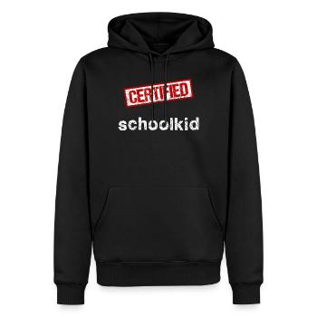 Schüler - Männer Premium Bio Hoodie - Schwarz - Vorne - Nico (187cm)
