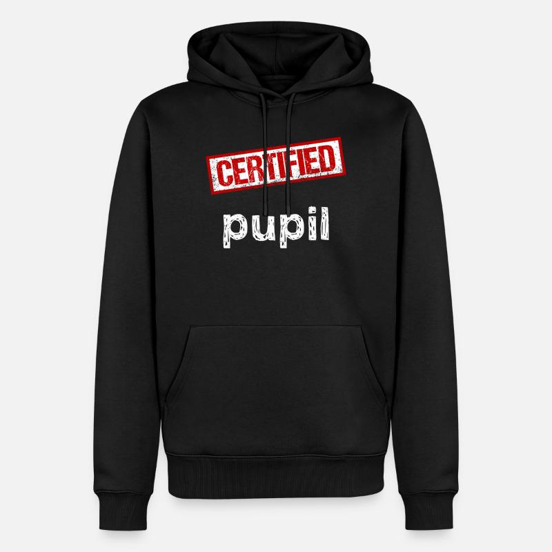 Schüler - Männer Premium Bio Hoodie - Schwarz