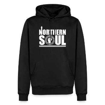 Northern Soul - Keep The Faith - Men’s Premium Organic Hoodie - black - Front - Nico (187cm)