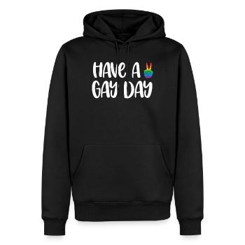 LGBT Pride Month - Have a Gay Day - Männer Premium Bio Hoodie - Schwarz - Vorne - Nico (187cm)