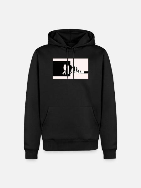 Silhouettes in transition - Men’s Premium Organic Hoodie - black