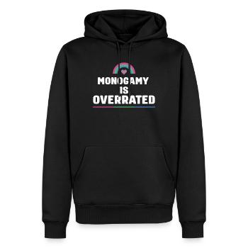 LGBTQ Pride Month - Monogamy is Overrated - Men’s Premium Organic Hoodie - black - Front - Nico (187cm)