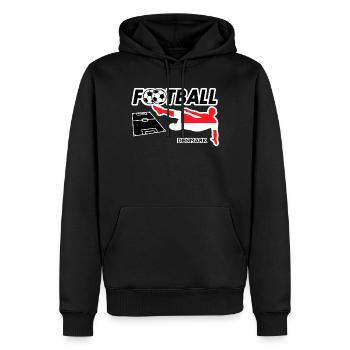 Football Fever Danemark - Sweat à capuche Premium bio Homme - noir - Devant - Nico (187cm)