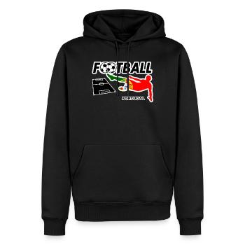 La fièvre du football au Portugal - Sweat à capuche Premium bio Homme - noir - Devant - Nico (187cm)