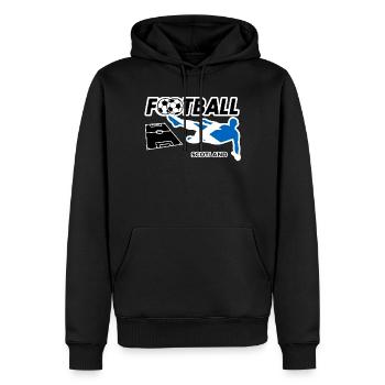 La fièvre du football en Écosse - Sweat à capuche Premium bio Homme - noir - Devant - Nico (187cm)