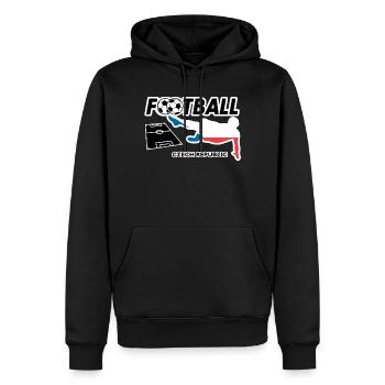 La fièvre du football République tchèque - Sweat à capuche Premium bio Homme - noir - Devant - Nico (187cm)