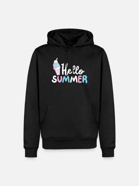 Eiscreme Eisliebhaber - Männer Premium Bio Hoodie - Schwarz