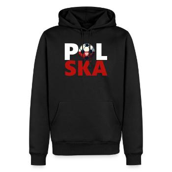 Football polonais - Sweat à capuche Premium bio Homme - noir - Devant - Nico (187cm)