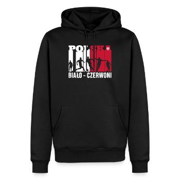 Football polonais - Sweat à capuche Premium bio Homme - noir - Devant - Nico (187cm)