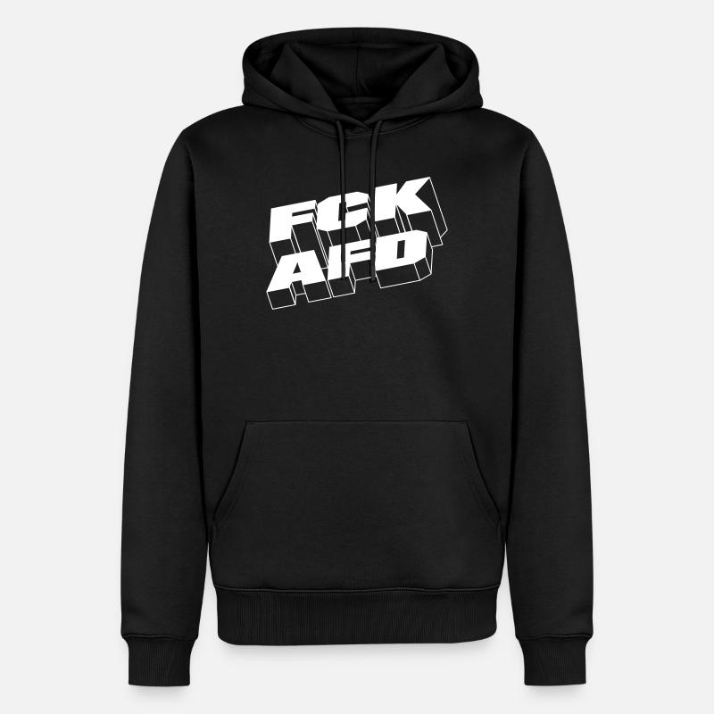 FCKAFD - Männer Premium Bio Hoodie - Schwarz