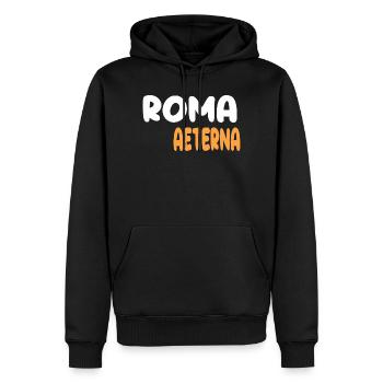 Roma Aeterna - Sweat à capuche Premium bio Homme - noir - Devant - Nico (187cm)
