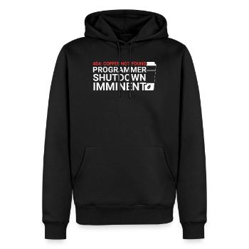Programmers generate code from coffee - Men’s Premium Organic Hoodie - black - Front - Nico (187cm)