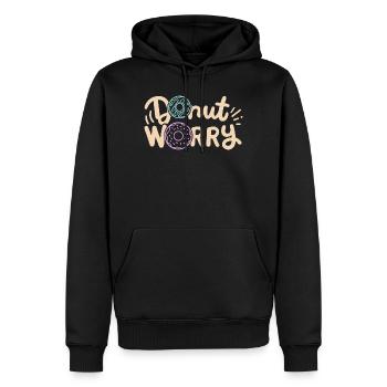 Donut inspirierender Donut - Männer Premium Bio Hoodie - Schwarz - Vorne - Nico (187cm)