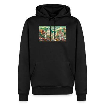 Medellin Kolumbien Vintage Design - Männer Premium Bio Hoodie - Schwarz - Vorne - Nico (187cm)