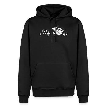 Waldhorn Hornist - Männer Premium Bio Hoodie - Schwarz - Vorne - Nico (187cm)