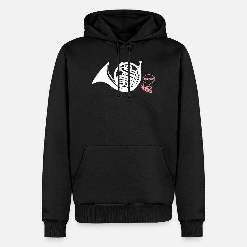 Waldhorn Hornist - Männer Premium Bio Hoodie - Schwarz