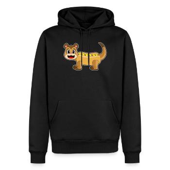 Erdmännchen Hotdog - Männer Premium Bio Hoodie - Schwarz - Vorne - Nico (187cm)