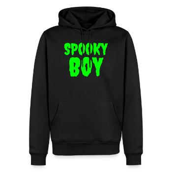 Spooky Boy Halloween Graphic Tee - Men’s Premium Organic Hoodie - black - Front - Nico (187cm)