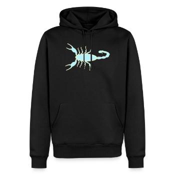Imperial Scorpion Ultraviolet Glow - Men’s Premium Organic Hoodie - black - Front - Nico (187cm)