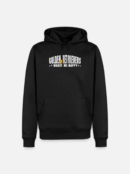 Golden Retrievers makes me happy - Men’s Premium Organic Hoodie - black