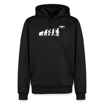 Drohnenpilot Evolution Quadrocopter - Männer Premium Bio Hoodie - Schwarz - Vorne - Nico (187cm)