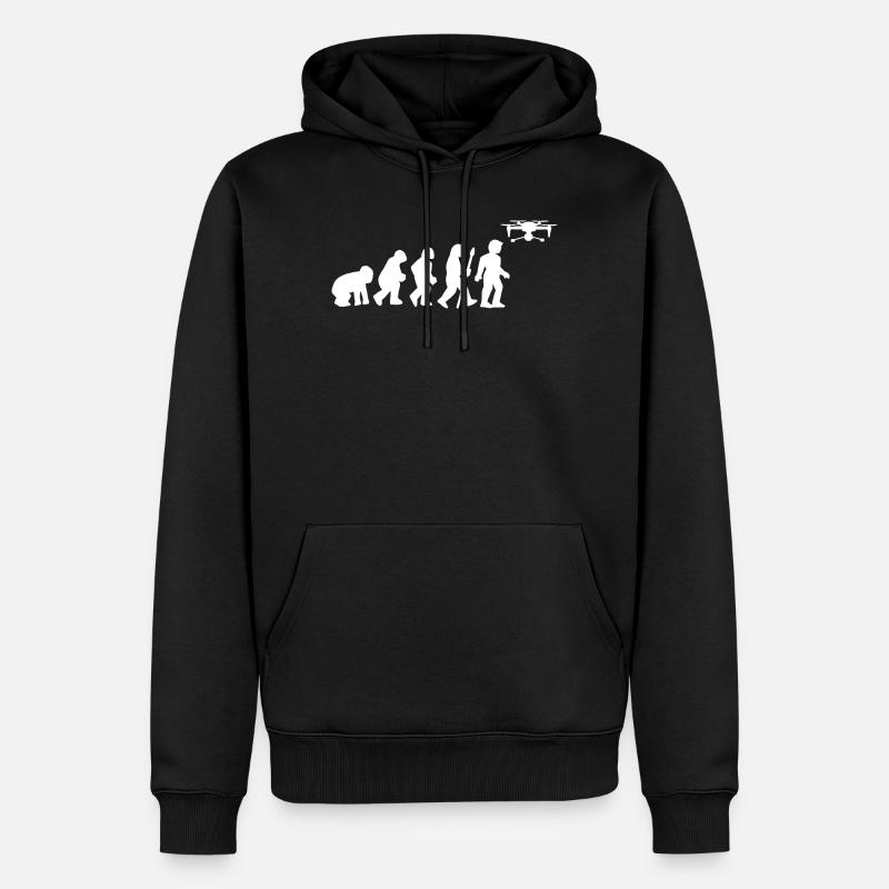 Drohnenpilot Evolution Quadrocopter - Männer Premium Bio Hoodie - Schwarz