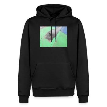 CSD Berlin (mirrored Victory Column in the puddle) - Men’s Premium Organic Hoodie - black - Front - Nico (187cm)