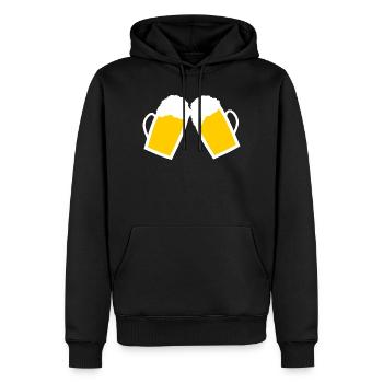 Beer Beer Glasses Father's Day Gift Dad - Men’s Premium Organic Hoodie - black - Front - Nico (187cm)