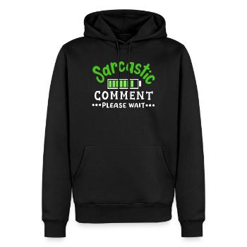 sarkastisch lustig Sarkasmus - Männer Premium Bio Hoodie - Schwarz - Vorne - Nico (187cm)