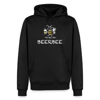 Beerbee bière Dire abeille Drôle Buveur de bière - Sweat à capuche Premium bio Homme - noir - Devant - Nico (187cm)