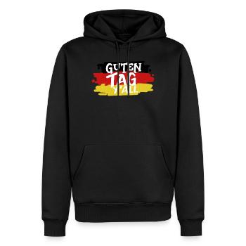 Deutschland Deutsche Flagge - Männer Premium Bio Hoodie - Schwarz - Vorne - Nico (187cm)