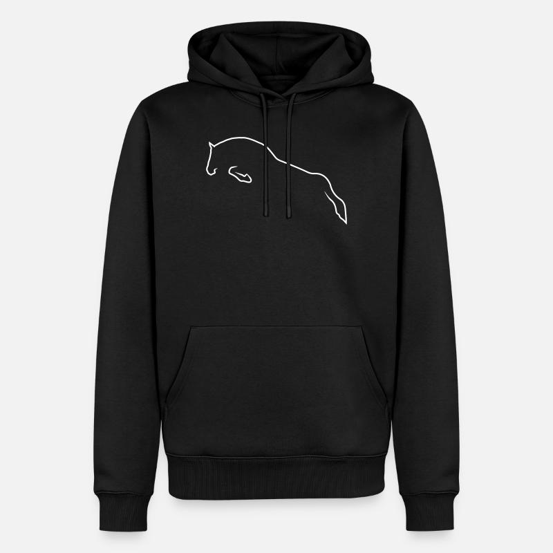 Springpferd - Männer Premium Bio Hoodie - Schwarz