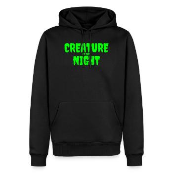 Kreatur der Nacht Horror Text - Männer Premium Bio Hoodie - Schwarz - Vorne - Nico (187cm)