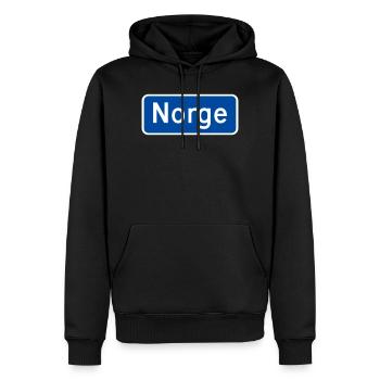 Norvège - Sweat à capuche Premium bio Homme - noir - Devant - Nico (187cm)