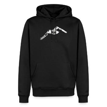 Uhu lineart - Männer Premium Bio Hoodie - Schwarz - Vorne - Nico (187cm)