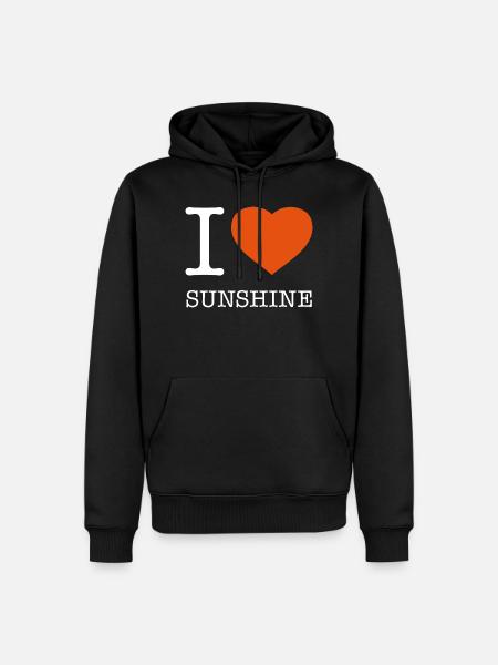 I LOVE SUNSHINE Sun - Men’s Premium Organic Hoodie - black