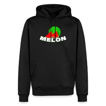 MELON - Sweat à capuche Premium bio Homme - noir - Devant - Nico (187cm)