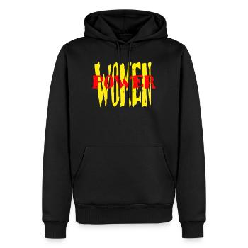 WOMENPOWER WELTFRAUENTAG Frauentag - Männer Premium Bio Hoodie - Schwarz - Vorne - Nico (187cm)