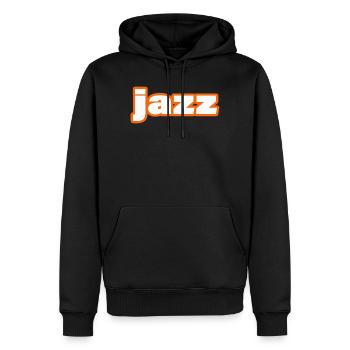 JAZZ - Men’s Premium Organic Hoodie - black - Front - Nico (187cm)