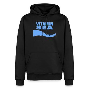 VITAMIN SEA - Männer Premium Bio Hoodie - Schwarz - Vorne - Nico (187cm)